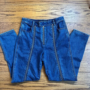 J Brand Blue Mid Rise Trendy Zipper Jeans
